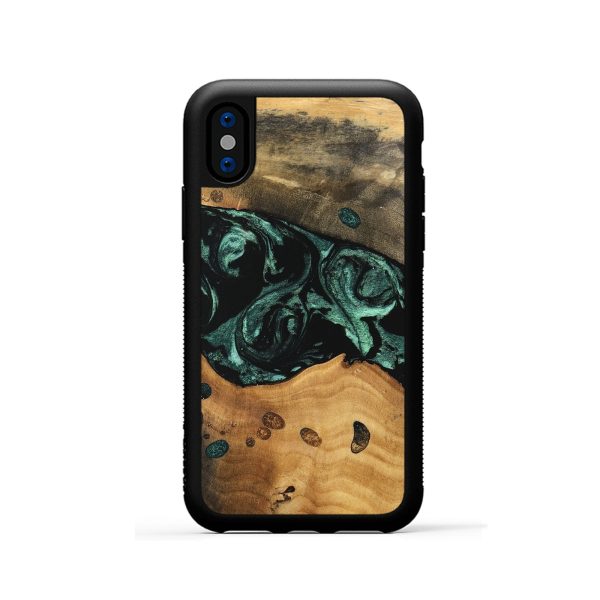 iPhone Xs Wood Phone Case - Isis (Green, 747433) Supply