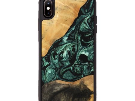 iPhone Xs Max Wood Phone Case - Jessica (Green, 747438) Online now