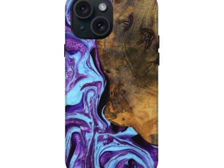 iPhone 15 Wood Live Edge Phone Case - Ivette (Purple, 747500) Online Sale