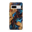 Pixel 7 Wood Live Edge Phone Case - Sharyn (Teal & Gold, 747494) For Sale