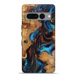 Pixel 7 Pro Wood Live Edge Phone Case - Sharyn (Teal & Gold, 747494) Cheap