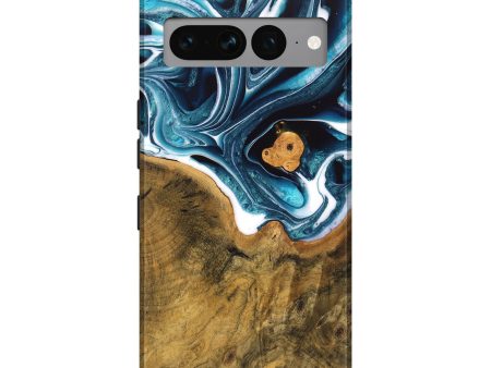 Pixel 7 Pro Wood Live Edge Phone Case - Ben (Blue, 747508) Fashion