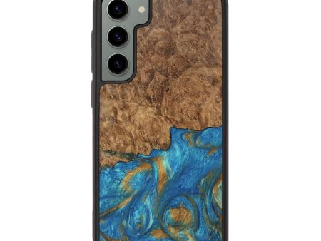 Galaxy S23 Plus Wood Phone Case - Ara (Teal & Gold, 747470) Online