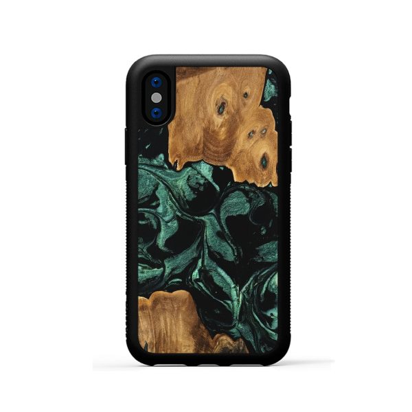 iPhone Xs Wood Phone Case - Zakai (Green, 747430) For Cheap