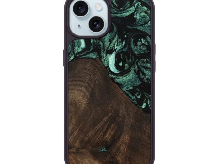 iPhone 15 Wood Phone Case - Brittny (Green, 747416) Online