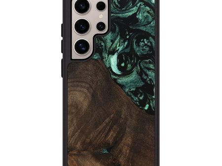 Galaxy S25 Ultra Wood Phone Case - Brittny (Green, 747416) Cheap