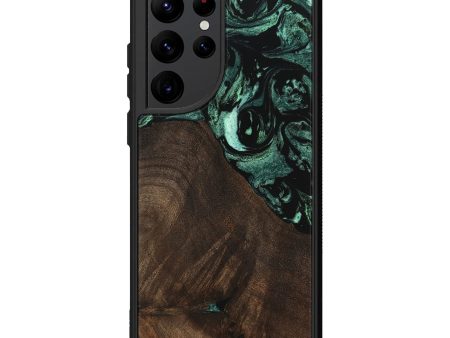 Galaxy S22 Ultra Wood Phone Case - Brittny (Green, 747416) on Sale