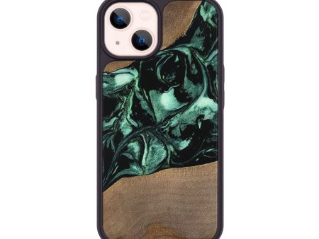 iPhone 14 Wood Phone Case - Gary (Green, 747414) Fashion