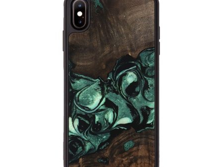 iPhone Xs Max Wood Phone Case - Ivana (Green, 747443) Online Sale