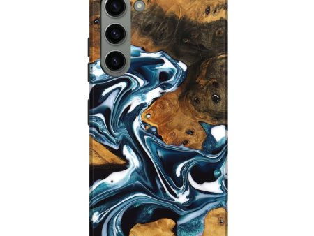 Galaxy S23 Plus Wood Live Edge Phone Case - Adriana (Blue, 747504) Hot on Sale