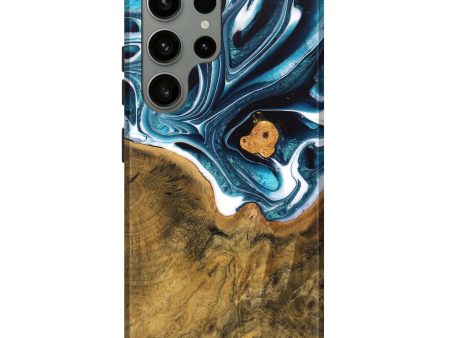 Galaxy S23 Ultra Wood Live Edge Phone Case - Ben (Blue, 747508) Online Sale