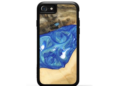 iPhone SE Wood Phone Case - Miles (Blue, 747446) on Sale