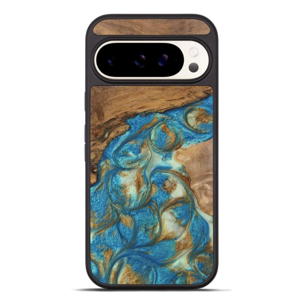 Pixel 9 Pro XL Wood Phone Case - Milani (Teal & Gold, 747441) For Discount