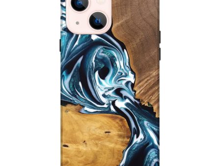 iPhone 14 Plus Wood Live Edge Phone Case - Cecelia (Blue, 747507) Online Sale