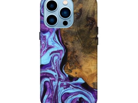 iPhone 14 Pro Wood Live Edge Phone Case - Ivette (Purple, 747500) Online now