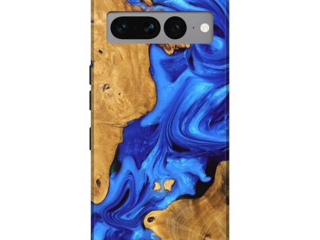 Pixel 7 Pro Wood Live Edge Phone Case - Luann (Blue, 747481) Online now