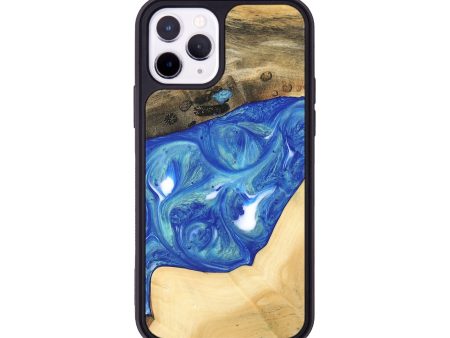 iPhone 11 Pro Wood Phone Case - Miles (Blue, 747446) Hot on Sale