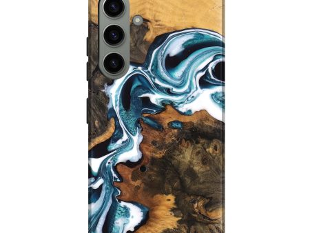 Galaxy S24 Plus Wood Live Edge Phone Case - Vaughn (Blue, 747493) Online Hot Sale