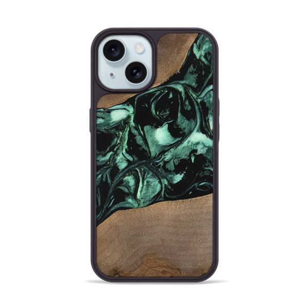 iPhone 15 Wood Phone Case - Gary (Green, 747414) Sale