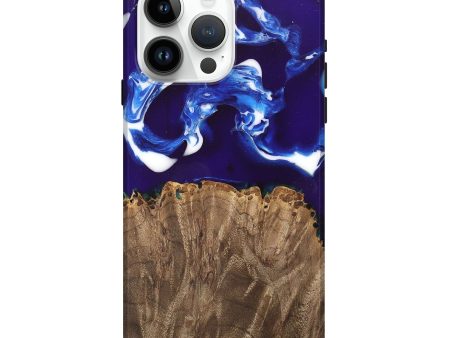 iPhone 15 Pro Max Wood Live Edge Phone Case - Alisa (Blue, 747501) Fashion