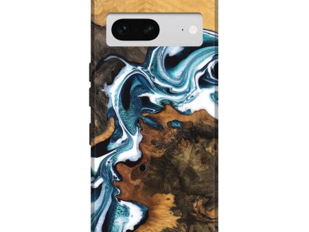 Pixel 7 Wood Live Edge Phone Case - Vaughn (Blue, 747493) Online