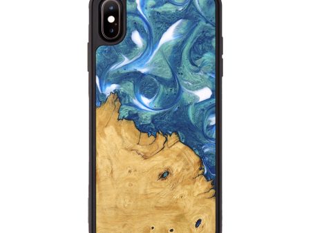 iPhone Xs Max Wood Phone Case - Cristy (Blue, 747450) Sale