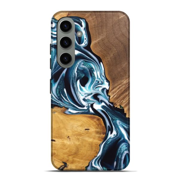 Galaxy S24 Plus Wood Live Edge Phone Case - Cecelia (Blue, 747507) Discount